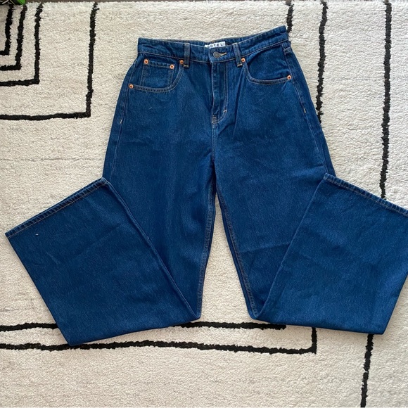 NWT MOTEL EXTRA WIDE JEANS INDIGO BLUE - Picture 4 of 12